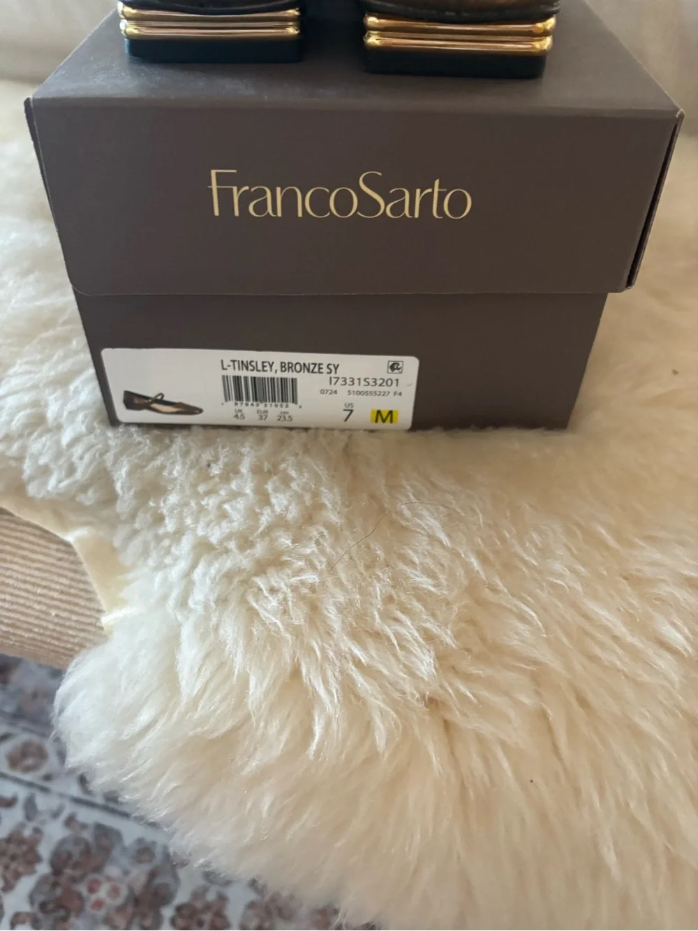 Franco Sarto Gold Mary Jane Flats 7